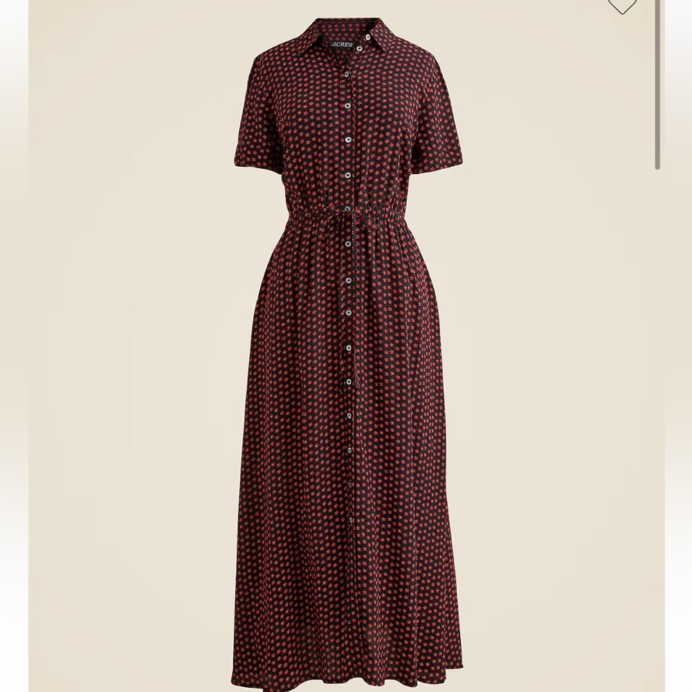 J. Crew Cerise Floral Crepe Dress